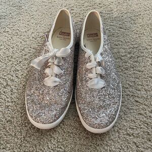 Keds X Kate Spade gold sparkles shoes